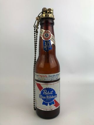 Rare Unique Vintage Pabst Blue Ribbon Bottle Lighter Pbr