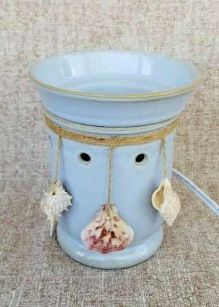 Rare Scentsy Montauk Hanging Seashells Blue Ocean Beach 6 " Fragrance Wax Warmer