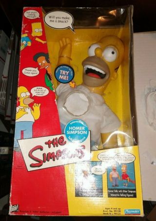 The Simpsons Large Interactive Homer 16 " Talking Figure Rare 2000