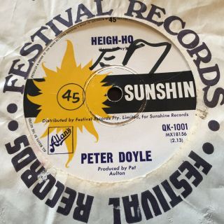 PETER DOYLE - STUPIDITY - - Rare 1965 Australian SUNSHINE 7 