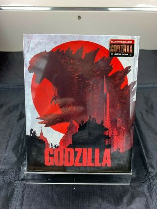 Godzilla 3d/2d Blu - Ray Steelbook Blufans Fullslip Cover Rare,  New/sealed