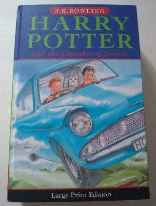 Harry Potter And The Chamber Of Secrets - Rare Large Print Edition H/bk 1st Ed
