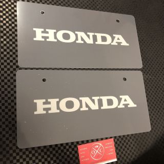 Honda Vanity Plate Jdm Crx Nsx S2000 Beat Civic Type R Rare Oem Set Of 2