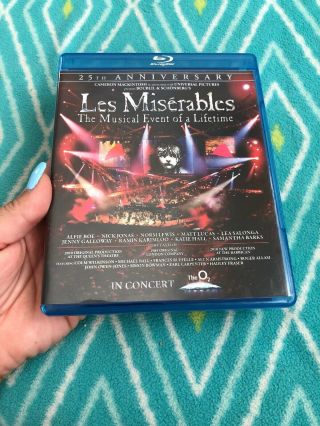 Rare Oop Les Miserables 25th Anniversary Musical Event In Concert Blu Ray 2010