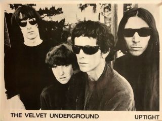 Velvet Underground Uptight Poster True Vintage Rare Lou Reed Any Warhol Vg Cond