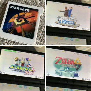 Nintendo 2DS XL - Stargate 3DS Flashcart (rare),  Zelda,  Starfox,  Phoenix Wright 2