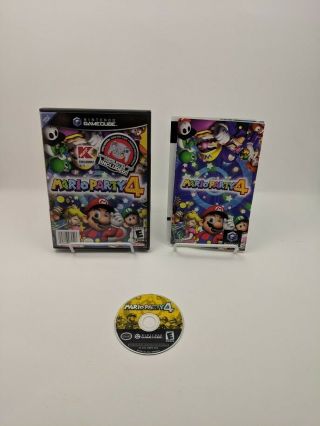 Mario Party 4 (gamecube,  2002) Complete & Rare K - Mart Exclusive Variant