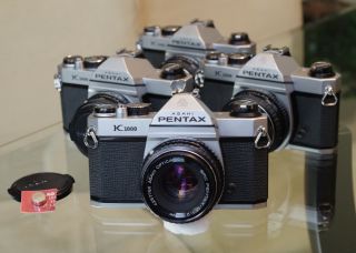 Rare Early Pentax K1000 Film Camera W/ Smc Pentax - M 50mm F/2 Lens Student