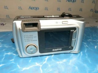 Sanyo VPC - SX550 LCD Digital Camera HD Made in Japan Rare - Silver - 5