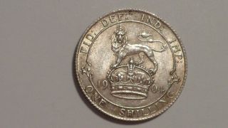 1904 Shilling.  High Lustrous Grade.  Rare Thus.  Edward Vii.  1902 - 1910.  British 1903