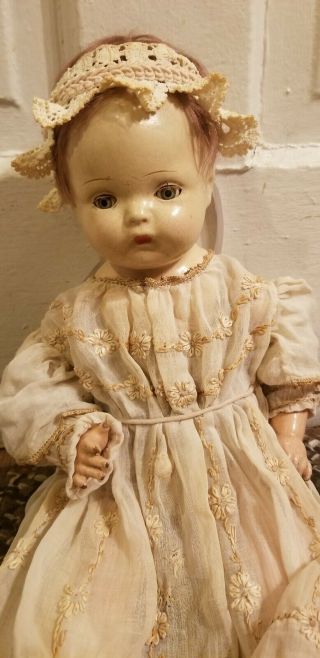 Rare Vintage Antique Composition Baby Doll 18 Inches (effanbee?)