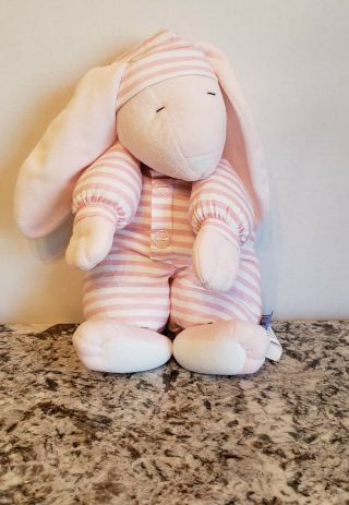 Rare - Htf - Euc North American Bear Sleepyhead Bunny Plush Pink Striped Pjs 15”