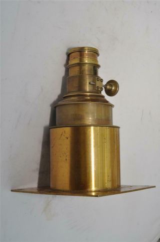 Rare Vintage Antique Brass Victorian R&p Focus Plate Camera Magic Lantern Lens