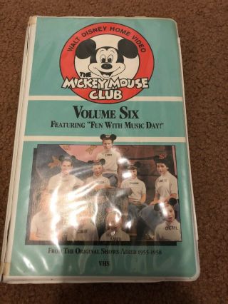 Disney - The Mickey Mouse Club Vol 6 Vhs (white Clam Shell) Rare/htf
