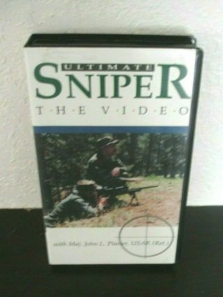 Ultimate Sniper The Video (vhs 1993 Hard Case) W/ Maj.  John L.  Plaster - Rare