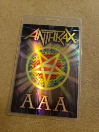 Anthrax Aaa Europe Summer 2017 Laminated Pass Very Rare