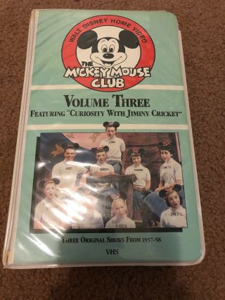Disney - The Mickey Mouse Club Vol 3 Vhs (white Clam Shell) Rare/htf