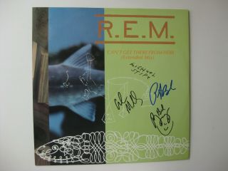 R.  E.  M.  - Rare Autographed Record - 12 " Hand Signed By All Four With Stipe - Rem