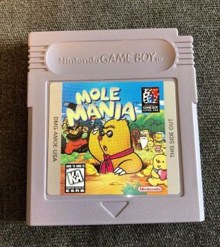 Rare Mole Mania Game Boy Game 1996 - Perfectly