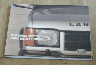 Very Rare Land Rover Discovery Brochure 2000
