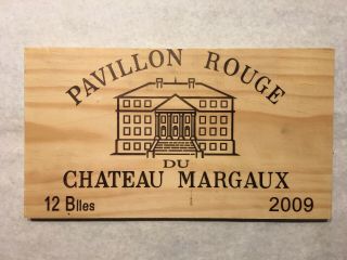 1 Rare Wine Wood Panel Pavillon Rouge Chateau Margaux Vintage Crate Box 8/19 299