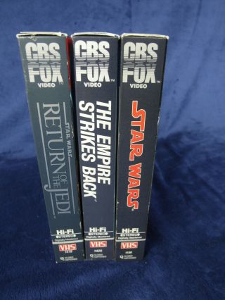 RARE riginal Star Wars Trilogy CBS Fox VHS Not Remastered Empire Strikes Jedi 5
