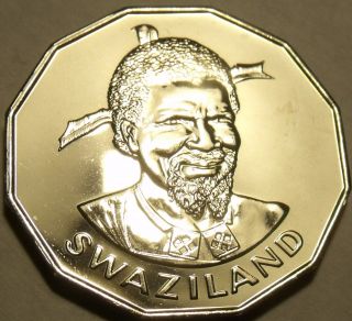 Rare Proof Swaziland 1974 5 Cents Scalloped Coin Only 13,  000 Minted