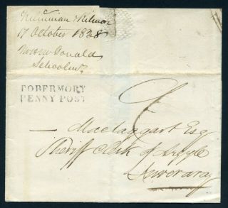 Scotland Scottish Islands Isle Of Mull 1838 Rare Tobermory Penny Post Wrapper