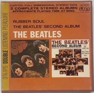 The Beatles Rubber Soul Second Album Reel To Reel Tape 3 3/4 Ips 4 Track Rare