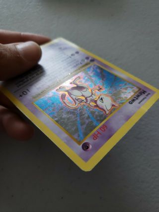 1999 Mewtwo Holo 1st Edition Shadowless Pokemon Card Heavily Played 4