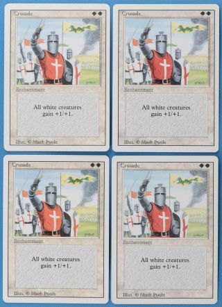 Crusade [4x X4] Revised Nm - M White Rare Magic Gathering Cards (79135) Abugames
