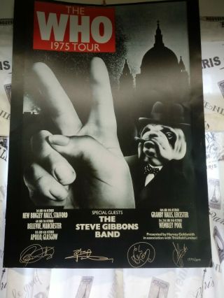 The Who 1975 Concert Tour Poster By John Pasche 1892 Of 2000 Rare