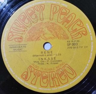 Rare Aussie 1970 - Inkase - Rene/i Love My Dog 7 " - Sweet Peach Sp 003