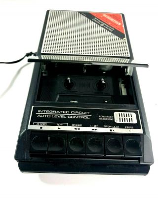 Vintage Ge General Electric 3 - 5015c Cassette Tape Player Recorder Black Rare