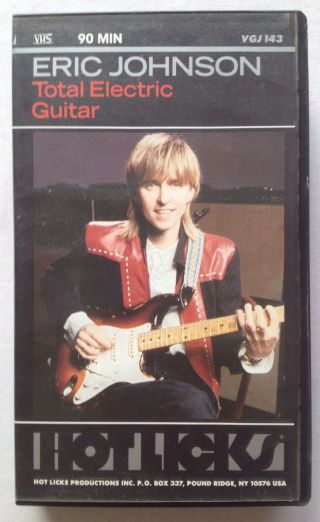 Hot Licks: Eric Johnson Total Electric Guitar.  Learn How To Play Vhs Video Rare
