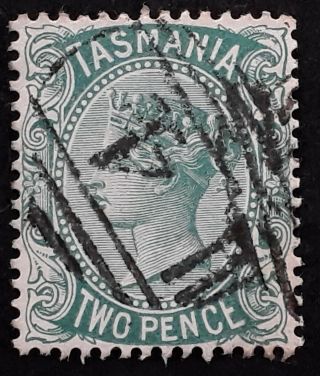 Rare Undated Tasmania Australia 2d Green S/f Stamp N0.  Cds 4 Bishopsborne
