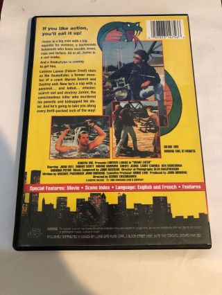Snake Eater DVD RARE OOP Lorenzo Lamas Action Region 1 Larry Csonka Josie Bell 2
