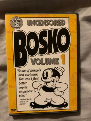 Uncensored Bosko Volume 1 (dvd,  2000) Rare Out Of Print