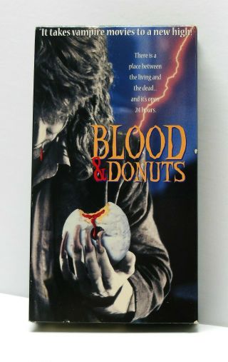Blood & Donuts 1996 Vhs Rare Oop Live Ent.  Vampire Horror Fast Ship
