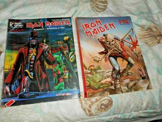 Iron Maiden Powerslave - Somewhere In Time & Iron Maiden 1987 Song Book " Rare "
