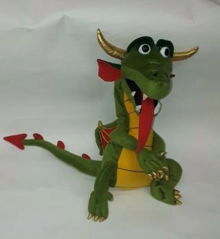 Silly Puppets Green Dragon Hand Puppet 20 " Rare