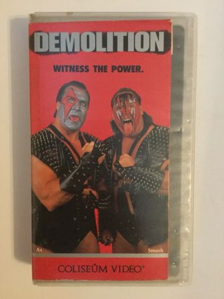 Wwf - Demolition Witness The Power (vhs,  1989) Wwe Wcw Nwo Coliseum Video Rare