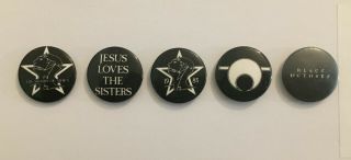 The Sisters Of Mercy Rare Set Of 5 Vintage 1 " Badges / Pins No Lp 80 