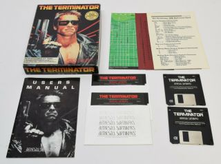 Rare The Terminator 1990 Big Box Vintage Pc Game 5.  25 " 3.  5 " Floppy Disk
