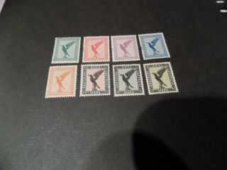 1926 Rare Set Of 8 Air Stamps In Lightly Mounted