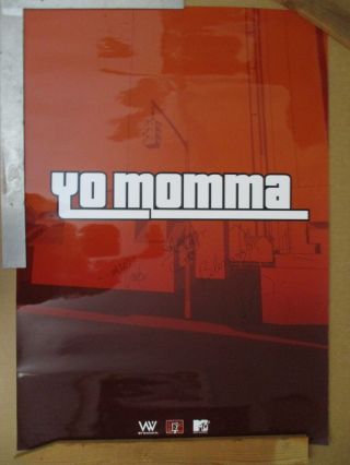 Mtv Television Series Signed Poster Yo Momma Rap Music Rare Destiny Lightsy 2007