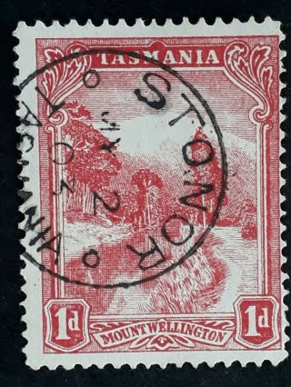 Rare 1903 Tasmania Australia 1d Red Pictorial Stamp Stonor Postmark