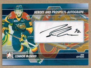 2013 - 14 Itg Heroes And Prospects Autographs Acm Connor Mcdavid Rare Erie Otters
