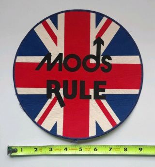 Mods Rule Large Back Patch Badge Punk Ska The Jam Who Small Faces 80s Very Rare