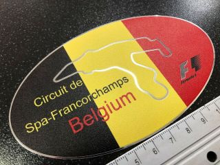 STUNNING Belgium Grand Prix Souvenir Sticker.  VERY RARE F1 Formula One Spa 2